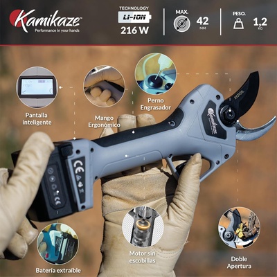 Pack Profesional Poda Motosierra Pertiga extensible KVS7000P + Tijera kv390 + Pertiga 390 4 baterias